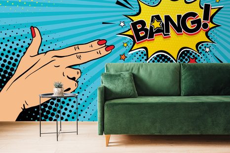 TAPETE MIT POP-ART-MOTIV - BANG! - POP-ART-TAPETEN - TAPETEN