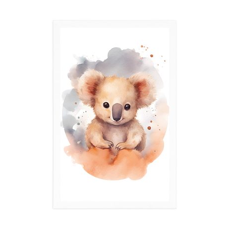 PLAKÁT ZASNĚNÁ KOALA - ZASNĚNÁ ZVÍŘÁTKA - PLAKÁTY