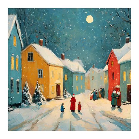 OBRAZ KLIDNÁ VÁNOČNÍ NOC - VÁNOČNÍ A ZIMNÍ OBRAZY - OBRAZY