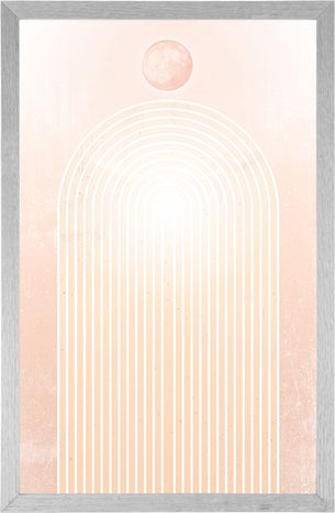 POSTER MODERNER PFIRSICHFARBENER REGENBOGEN MID-CENTURY - MOTIVE AUS UNSERER WERKSTATT - POSTER