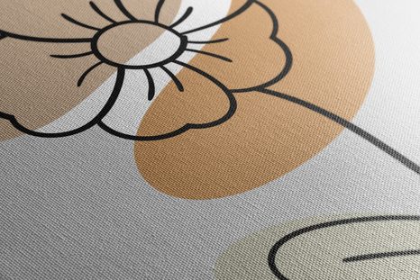STAMPA SU TELA – FIORE MINIMALISTA NO4 - QUADRI DI FIORI - STAMPE E QUADRI