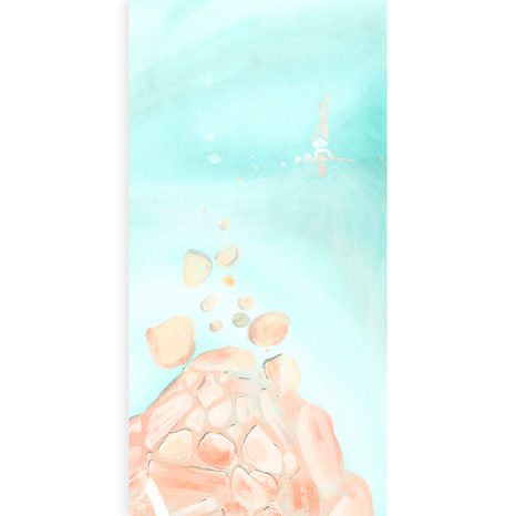 STAMPA SU TELA – DONNA SUL MARE APERTO - QUADRI ASTRATTO - STAMPE E QUADRI