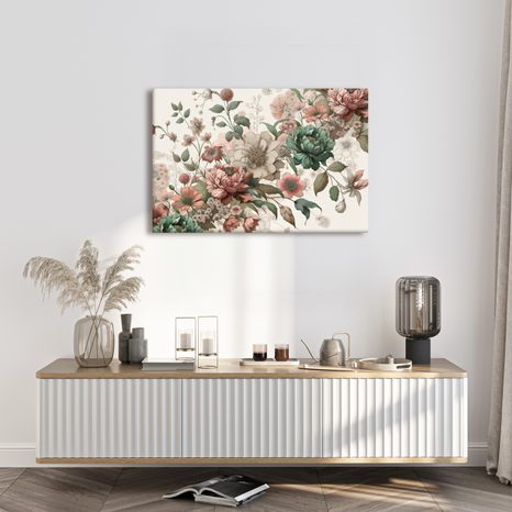 TABLEAU SUR TOILE – FLEURS DOUCES EN TONS PASTEL - TABLEAUX - 🔥 VENTE TOTALE