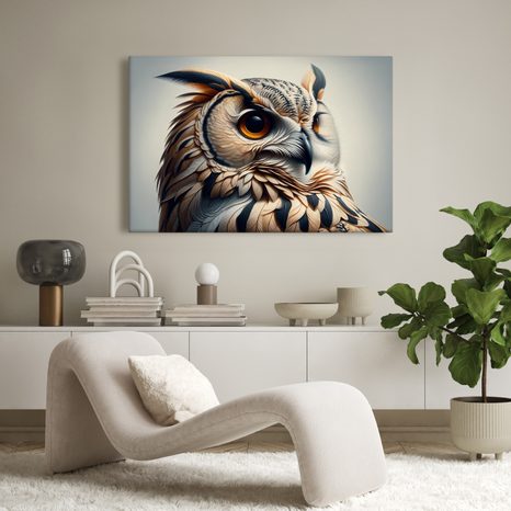 WANDBILD EULE IN WARMEN TÖNEN - BILDER - 🔥 TOTALAUSVERKAUF