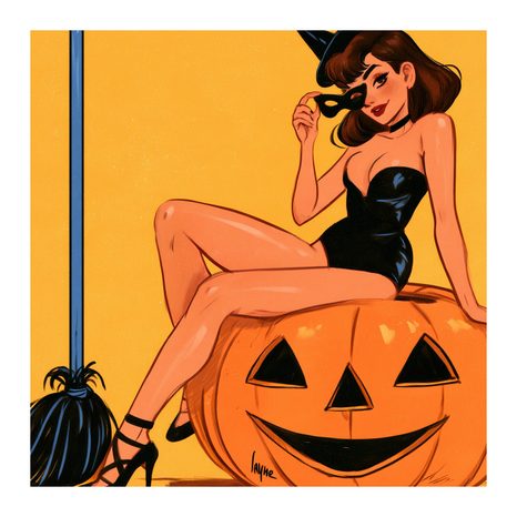 OBRAZ ČARODĚJKA S MASKOU - HALLOWEENSKÉ A HOROROVÉ OBRAZY - OBRAZY