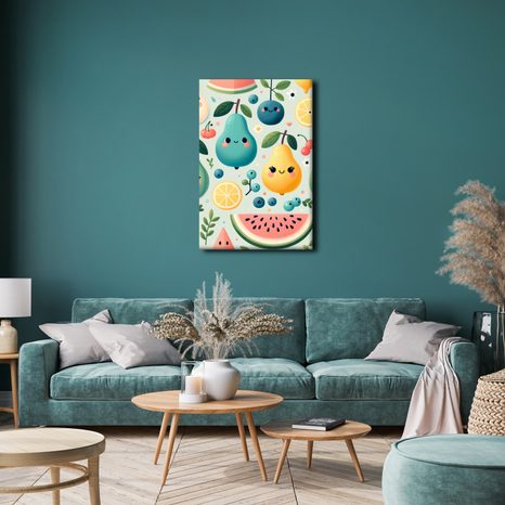 OBRAZ BAREVNÉ OVOCE PRO DĚTI - DĚTSKÉ OBRAZY - OBRAZY