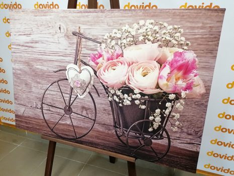 TABLOU FLORI SPLENDIDE ÎNTR-O VAZĂ VINTAGE - TABLOURI VINTAGE ȘI RETRO - TABLOURI