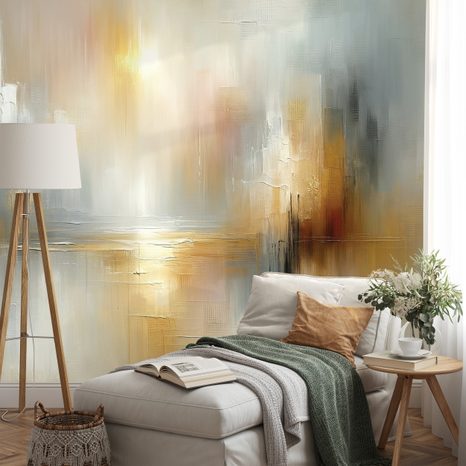 SAMOLEPÍCÍ TAPETA ABSTRAKTNÍ ZLATÉ A ŠEDÉ TÓNY - MRAMOROVÉ TAPETY - ΤΑΠΕΤΣΑΡΊΕΣ