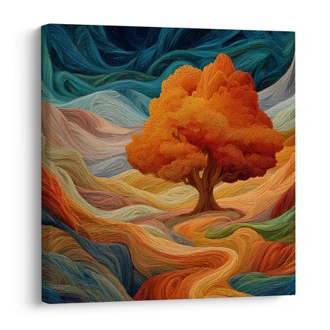 OBRAZ BAREVNÝ STROM ŽIVOTA V PŘÍRODĚ - OBRAZY STROMY ŽIVOTA - OBRAZY
