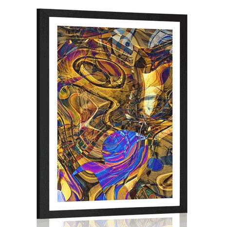 POSTER CU PASSEPARTOUT PLIN DE ARTĂ ABSTRACTĂ - ABSTRACTE ȘI MODELATE - POSTERE