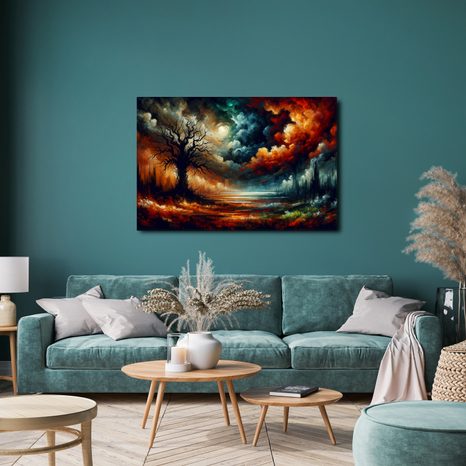 OBRAZ DRAMATICKÉ NEBE A STROM ŽIVOTA - OBRAZY STROMY ŽIVOTA - OBRAZY