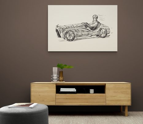 QUADRO SU TELA – AUTO DA CORSA IN STILE RETRÒ - QUADRI VINTAGE E RETRÒ - STAMPE E QUADRI