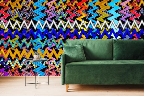 TAPETE SCHÖNES MUSTER IN FARBEN - ABSTRAKTE TAPETEN - TAPETEN