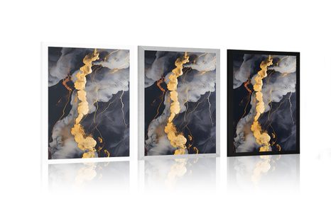 ПЛАКАТ – ЧЕРЕН МРАМОР - МРАМОРНА АБСТРАКЦИЯ - ПЛАКАТИ