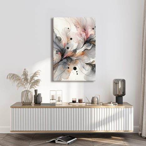 WANDBILD DYNAMIK IN ZARTEN TÖNEN - WANDBILDER ABSTRAKTE FORMEN - BILDER