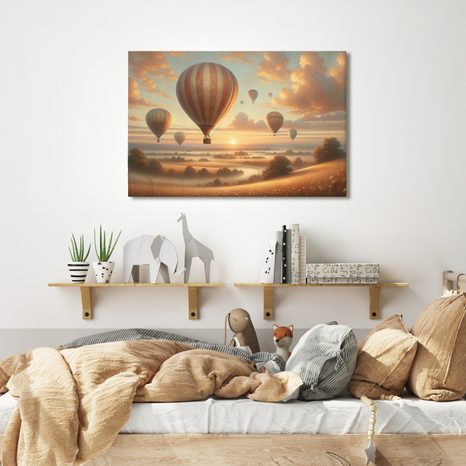 OBRAZ BALONY V PODVEČERNÍM TICHU - OBRAZY POLE A LOUKY - OBRAZY