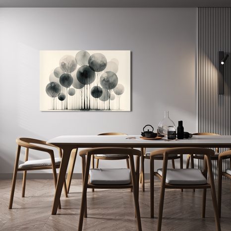 WANDBILD MYSTISCHER LEBENSBAUM IM NEBEL - BILDER BÄUME DES LEBENS - BILDER