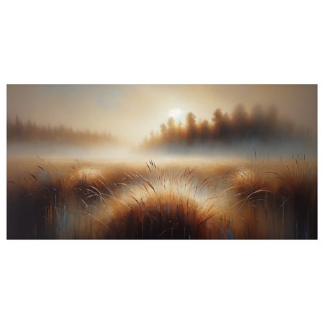 WANDBILD RUHIGES SCHILF - BILDER VON SONNENAUFGANG UND SONNENUNTERGANG - BILDER