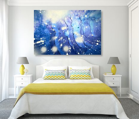 WANDBILD ABSTRAKTION BEWEGUNG DER STERNE - ABSTRAKTE BILDER - BILDER