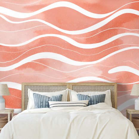 TAPET VALURI PORTOCALII ABSTRACTE - TAPET ABSTRACT - TAPETURI