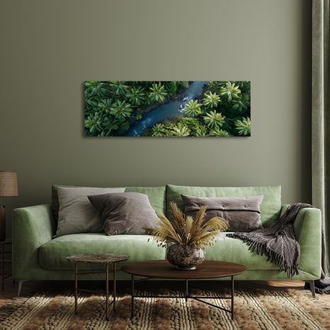 OBRAZ POHLED Z VRCHOLU LESA - OBRAZY STROMY A LISTY - OBRAZY