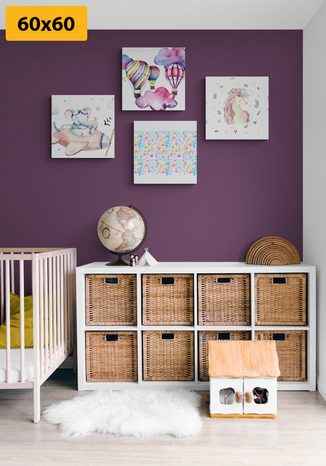 SET OBRAZŮ PRO DĚTI V PASTELOVÝCH BARVÁCH - SESTAVY OBRAZŮ - OBRAZY