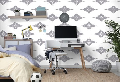 TAPETA ORIGINÁLNÍ VZOR S BÍLÝM POZADÍM - VZOROVANÉ TAPETY - TAPETY