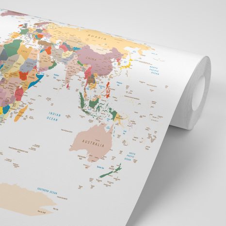 TAPETA MAPA S NÁZVAMI - TAPETY - 🔥 TOTÁLNY VÝPREDAJ