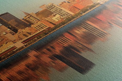 SLIKA OČARLJIV NEW YORK V VODNEM ODSEVU - SLIKE MESTA - SLIKE