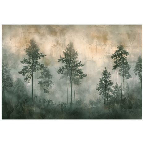 SAMOLJEPLJIVA TAPETA MAGLOVITI ŠUMSKI HORIZONT - TAPETE - 🔥 TOTALNA RASPRODAJA