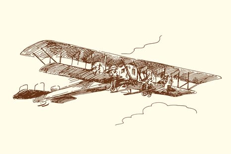 OBRAZ RETRO DVOJPLOŠNÍK - VINTAGE A RETRO OBRAZY - OBRAZY