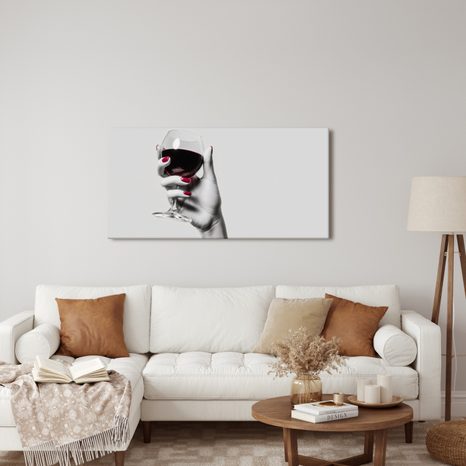 OBRAZ PŘÍPITEK ČERVENÝM VÍNEM - OBRAZY JÍDLA A NÁPOJE - OBRAZY