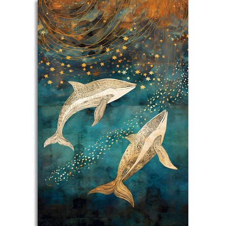 OBRAZ VELRYBY V MAGICKÉM OCEÁNU - OBRAZY PODMOŘSKÝ SVĚT - OBRAZY