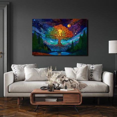 OBRAZ STROM ŽIVOTA POD HVĚZDAMI - OBRAZY STROMY ŽIVOTA - OBRAZY