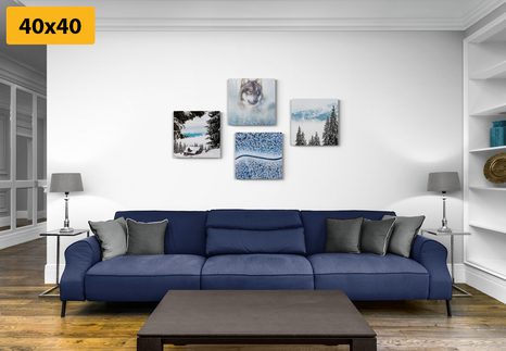 SET OBRAZŮ VLK V TAJEMNÉM LESE - SESTAVY OBRAZŮ - OBRAZY