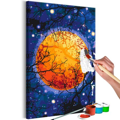 PICTURE PAINTING BY NUMBERS YELLOW MOON