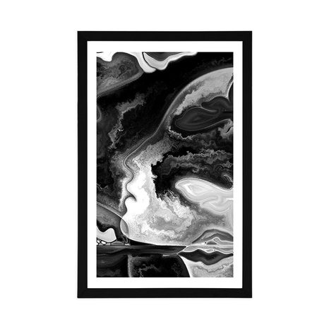 POSTER – SILHOUETTE MISTICA IN BIANCO E NERO - NERO E BIANCO - POSTER