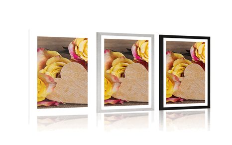 POSTER – ROSE GIALLE DI SAN VALENTINO - VINTAGE E RETRÒ - POSTER