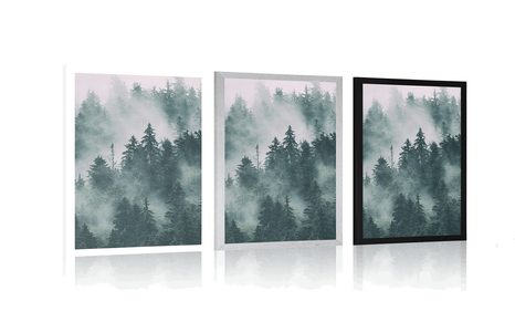 POSTER BERG IM NEBEL - NATUR - POSTER