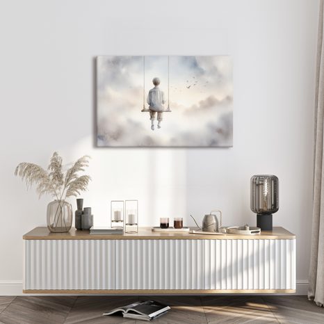 OBRAZ CHLAPEC NA HOUPAČCE - OBRAZY LIDÍ - OBRAZY