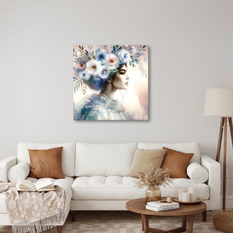 WANDBILD ZARTE AQUARELLPORTRÄTS - WANDBILDER FRAUEN - BILDER