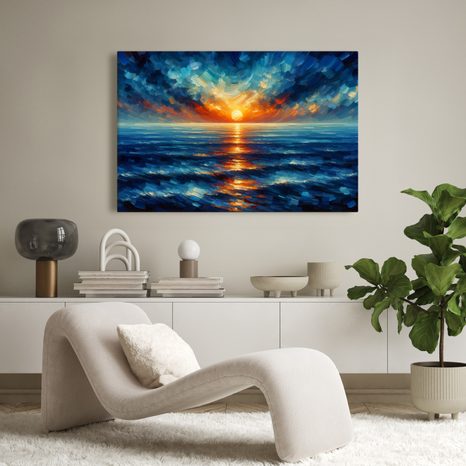 OBRAZ ZÁPAD SLUNCE NAD OCEÁNEM - OBRAZY VÝCHOD A ZÁPAD SLUNCE - OBRAZY