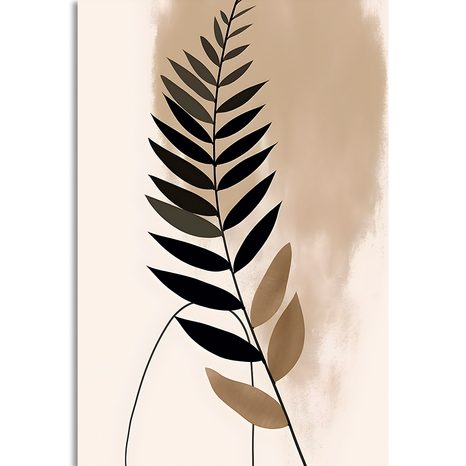 QUADRO SU TELA – FORME BOTANICHE ASTRATTE FELCE - QUADRI FORME ASTRATTE - STAMPE E QUADRI