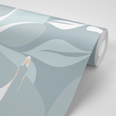 CARTA DA PARATI – ASTRAZIONE FEMMINILE IN VERSIONE SCURA - CARTA DA PARATI SCHEMA - CARTA DA PARATI