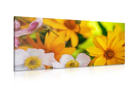 CANVAS PRINT SUMMER BOUQUET - PICTURES FLOWERS - PICTURES