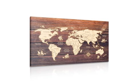 TABLOU HARTA PE LEMN - TABLOURI CU HĂRȚI - TABLOURI