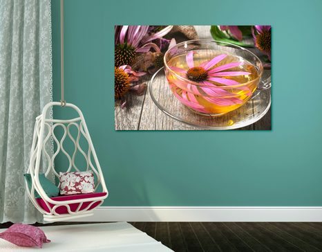 WANDBILD TASSE KRÄUTERTEE - BILDER VON ESSEN UND GETRÄNKEN - BILDER