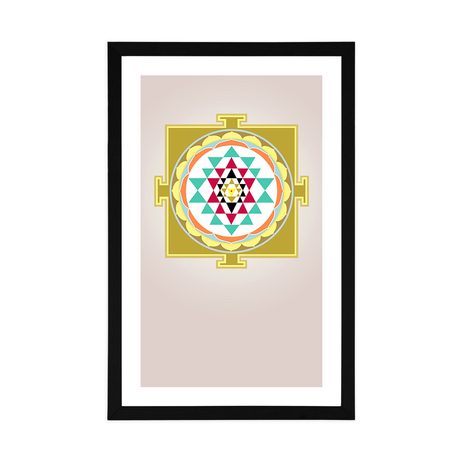 POSTER MIT PASSEPARTOUT UND MIT STILVOLLEM MUSTER - MOTIVE AUS UNSERER WERKSTATT - POSTER