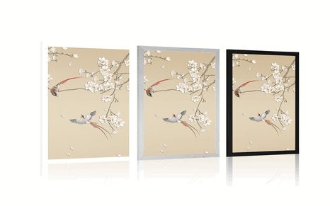 POSTER VÖGLEIN AUF DEM BAUMZWEIG - NATUR - POSTER