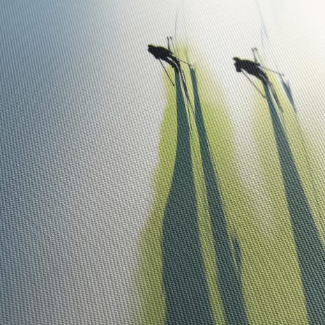 WANDBILD SKIFAHRER IN WINTERLANDSCHAFT - WEIHNACHTS- UND WINTERBILDER - BILDER